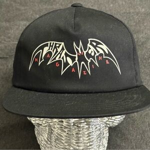 Thrasher Magazine SKY RAT LOGO Snapback Skateboard Hat BLACK w/Art By Neckface